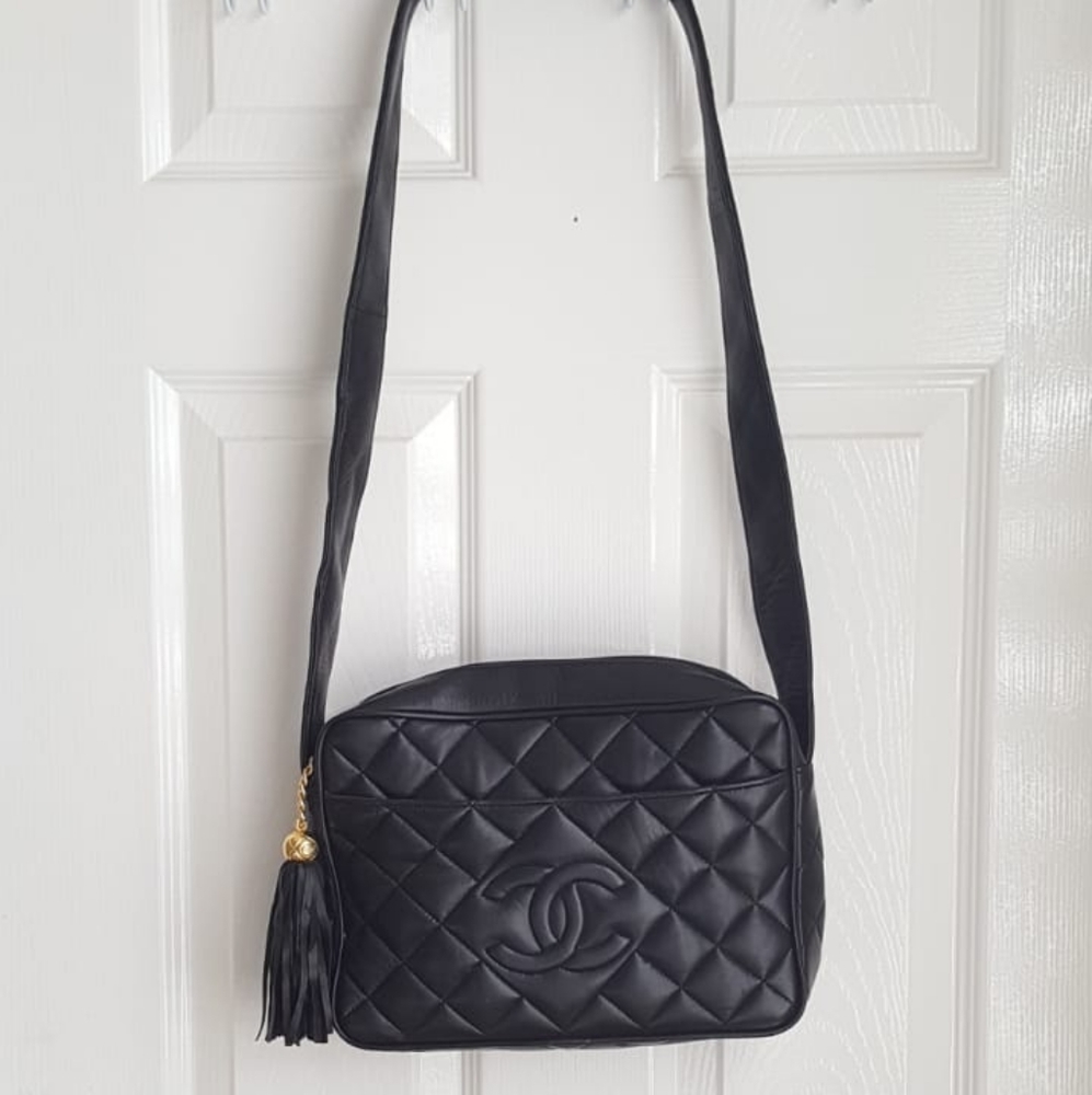 Chanel quilted vintage leather bag